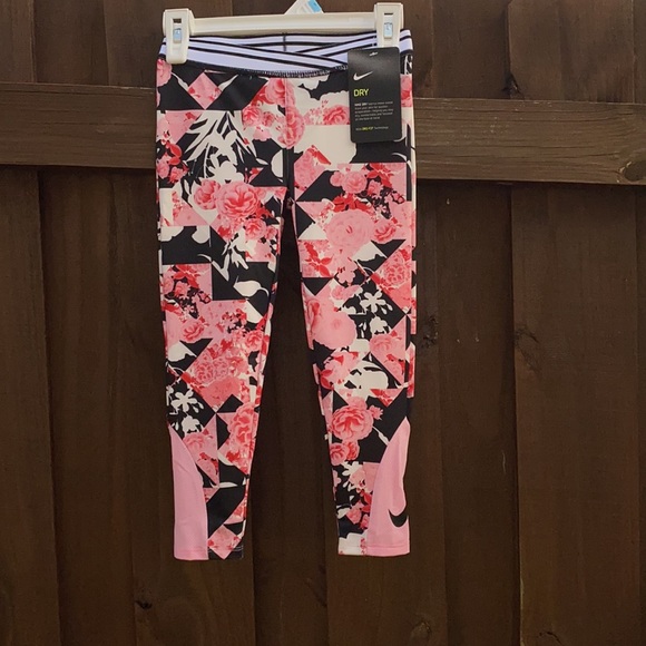Nike Dri-FIT Tokyo Floral Leggings ~ Pink ~ New! - Picture 7 of 11